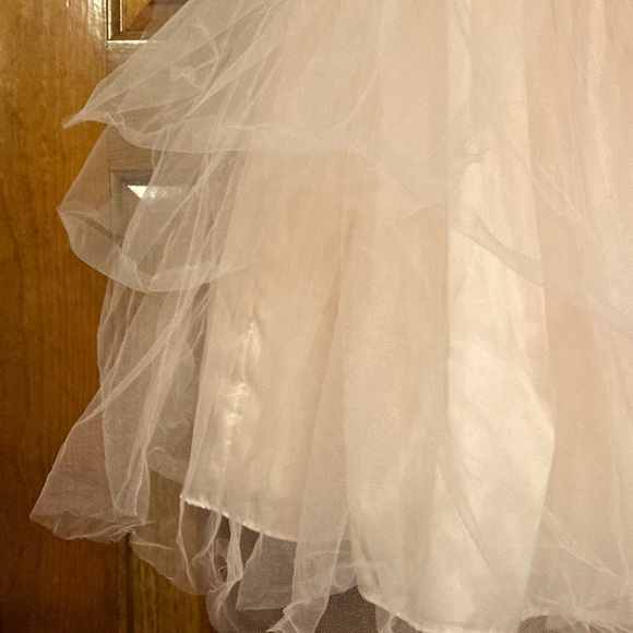 Like New Size 5 Blush Beaded Tulle Flower Girl / Special Occasion Dress - Picture 6 of 11